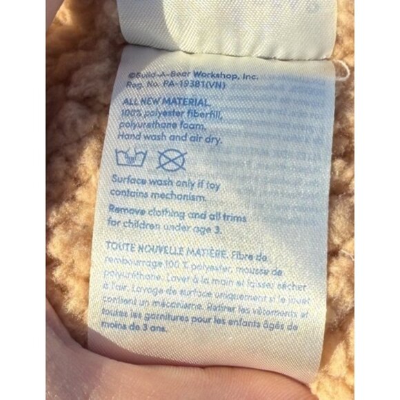 Build A Bear Plush Stuffed Timeless Teddy Wooly Tan Coat Support Pet Toy - Picture 16 of 16